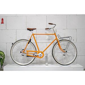 Road Orange – Classic men's city bike single-speed with dynamo lights – Regular framesize