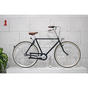 Road Matt Black – Classic men's city bike 3-speed with dynamo lights – Regular framesize